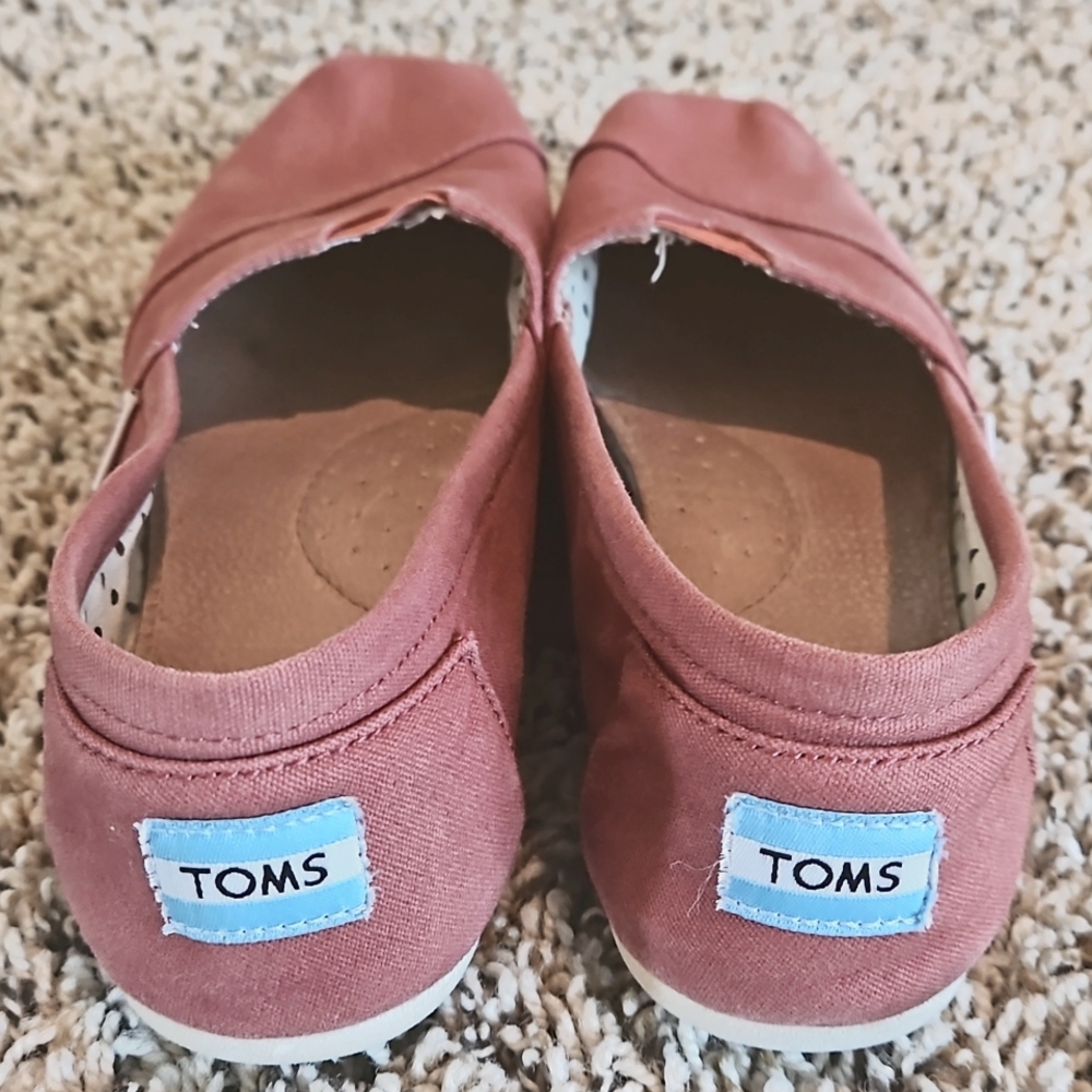 Toms Wmns Picante Red Canvas Classic Alparagata Vegan Loafers Slip-On Flats W8.5 - Picture 13 of 13